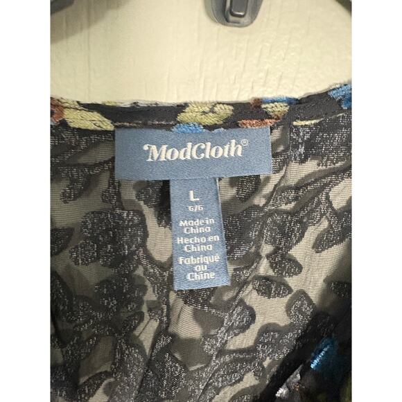 Modcloth Dramatic Depths Velvet Dress Large BNWT - Picture 2 of 9